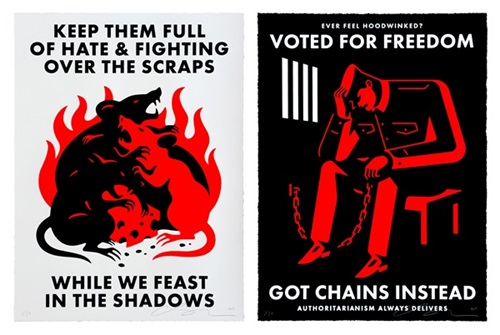 Full Of Hate & Hoodwinked by Cleon Peterson
