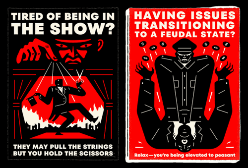 Tired Of The Show & Feudal Trouble by Cleon Peterson